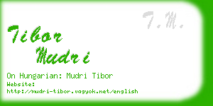 tibor mudri business card